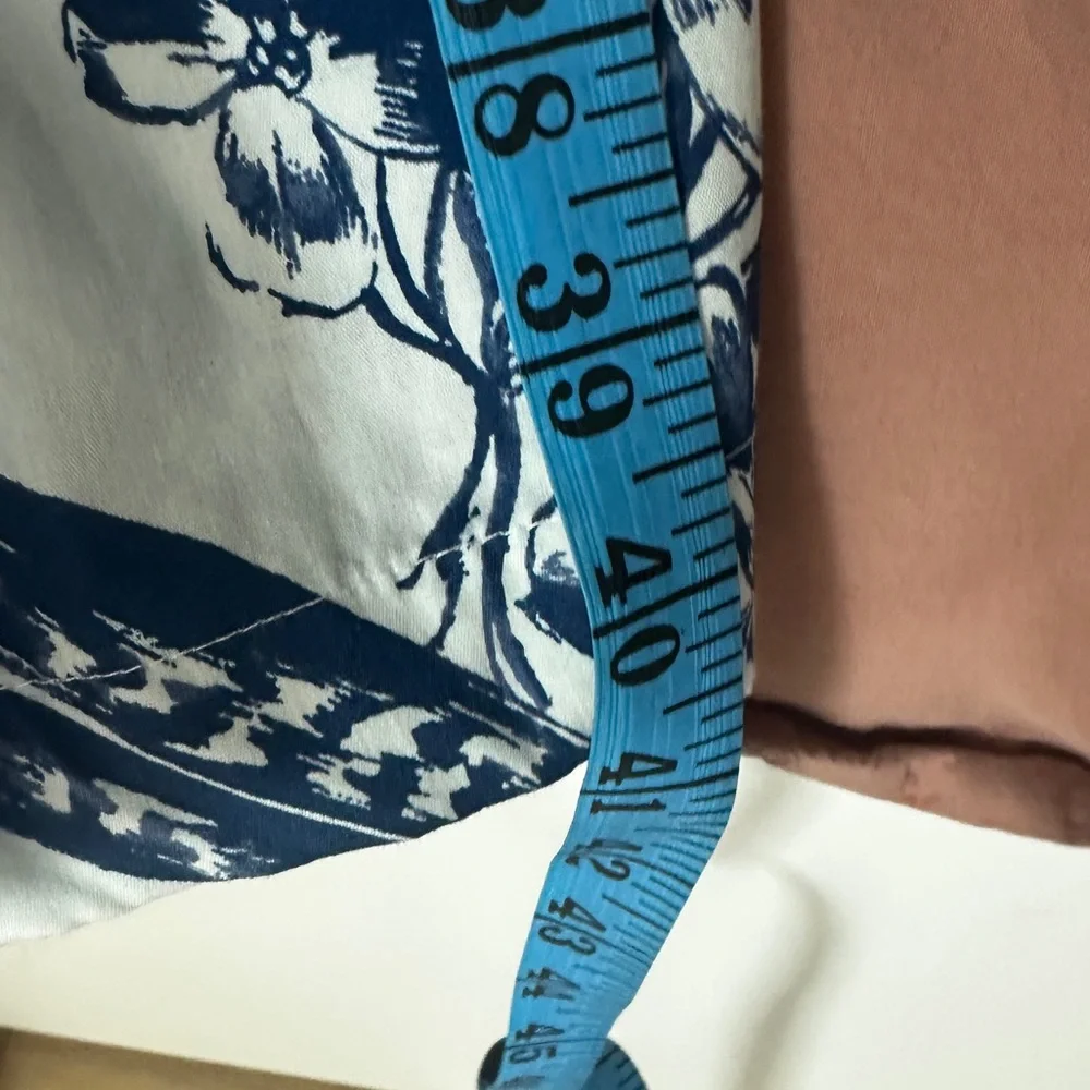 Abercrombie & Fitch Emerson Poplin Puff Sleeve Midi Dress in Blue Floral M - Picture 10 of 10